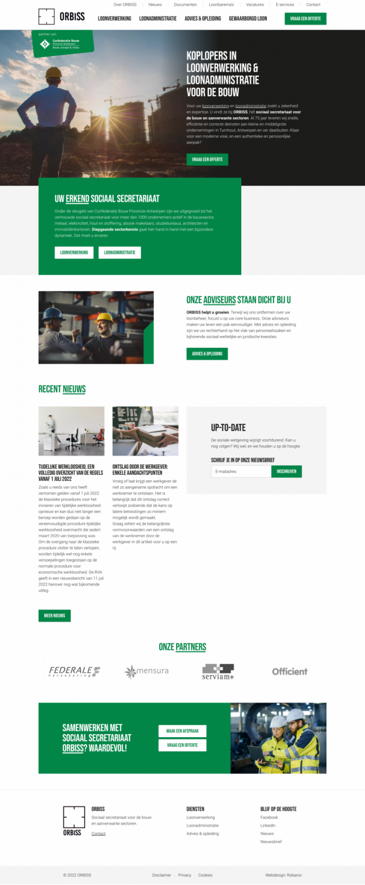 ORBISS Sociaal secretariaat voor de bouw